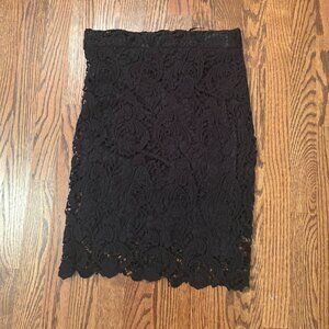Black Crochet mini-skirt